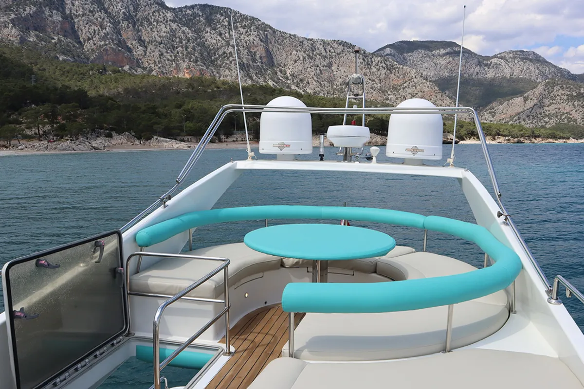 Deck of ADELYA, a Gulet Leomar 59 yacht at Konyaaltı, Turkey