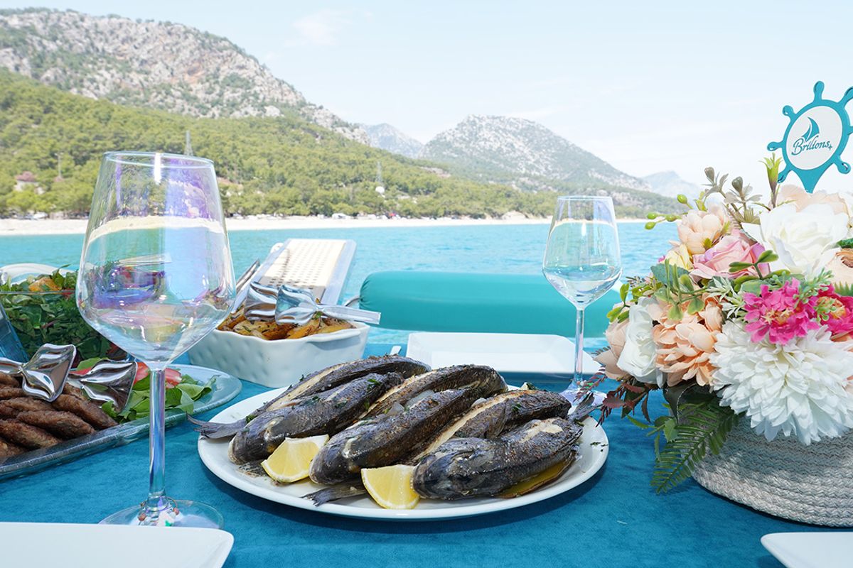 Deck of ADELYA, a Gulet Leomar 59 yacht at Konyaaltı, Turkey