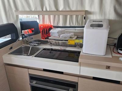 Galley of Sierra, a Jeanneau NC 37 yacht at Grad Biograd na Moru, Croatia