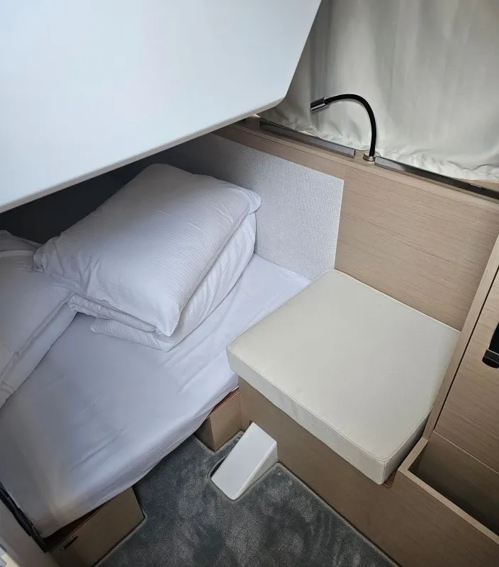Cabin on Sierra, a Jeanneau NC 37 yacht at Grad Biograd na Moru, Croatia