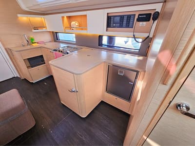 Galley of Virtuoso, a Dufour 44 sailboat at Grad Kaštela, Croatia