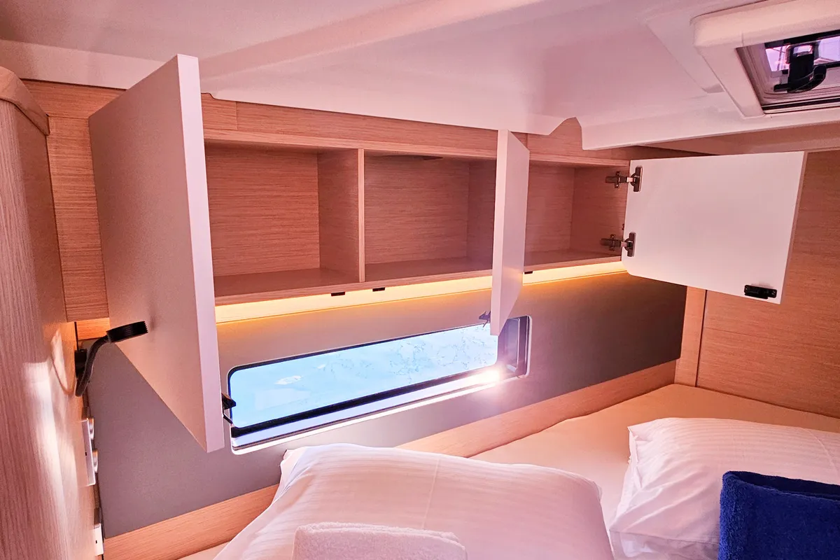 Cabin on Virtuoso, a Dufour 44 sailboat at Grad Kaštela, Croatia