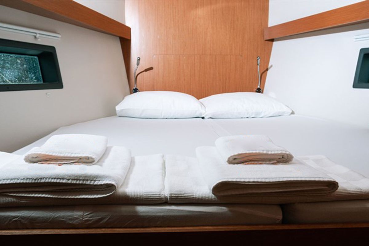 Cabin on Nomad, a Bavaria C42 sailboat at Fethiye, Turkey