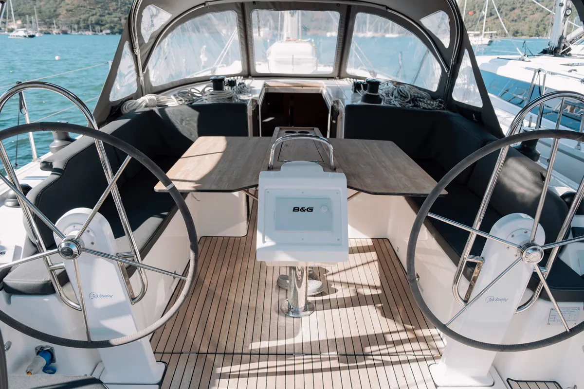 Nomad, a Bavaria C42 sailboat at Fethiye, Turkey