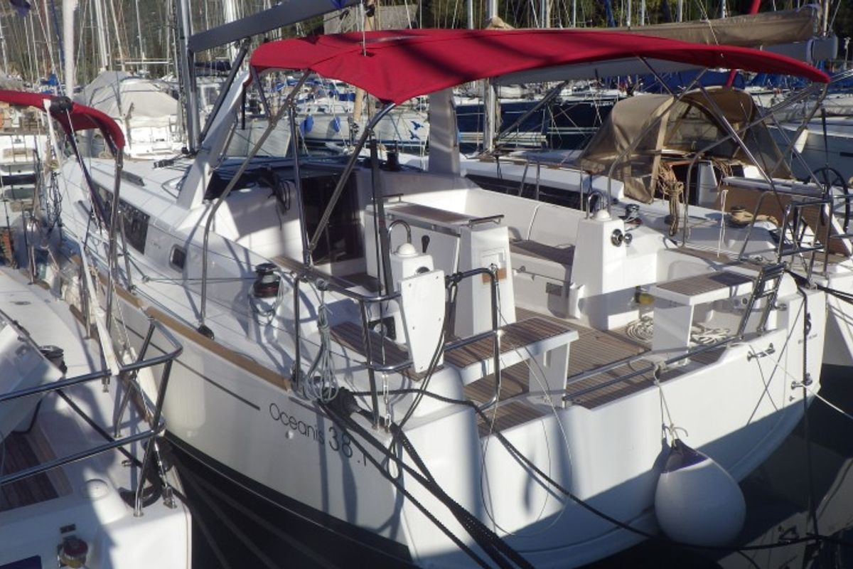 Exterior view of LUCE, a Beneteau Oceanis 38.1 sailboat at Dubrovnik, Croatia