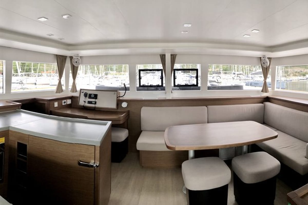 Salon of Zen, a Lagoon 450 F catamaran at Split, Croatia