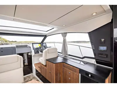 Salon of LAGANINI, a Grandezza 30 OC motorboat at Grad Trogir, Croatia
