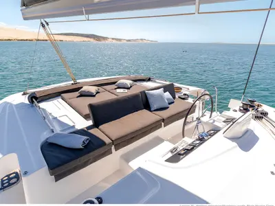 Deck of Joansea, a Lagoon 46 catamaran at Grad Trogir, Croatia