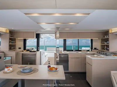 Galley of Joansea, a Lagoon 46 catamaran at Grad Trogir, Croatia