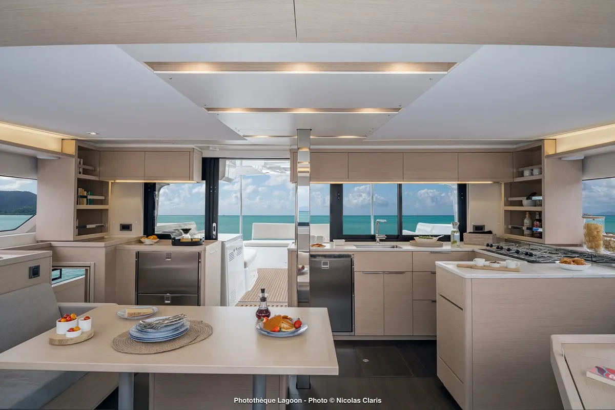 Galley of Joansea, a Lagoon 46 catamaran at Grad Trogir, Croatia