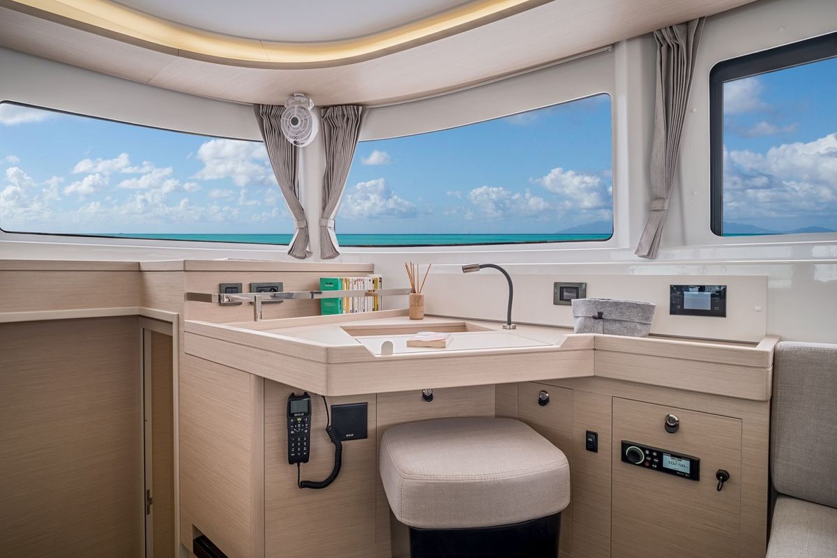 Salon of Joansea, a Lagoon 46 catamaran at Grad Trogir, Croatia