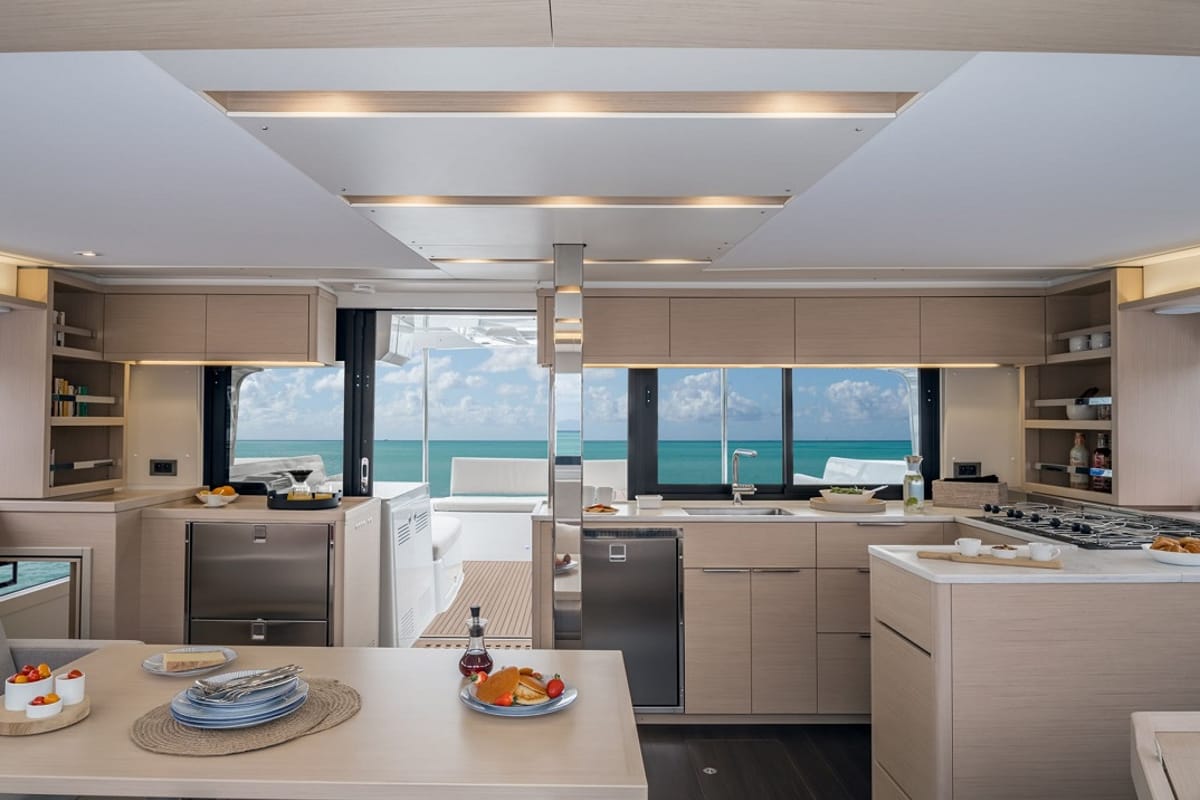 Galley of Joansea, a Lagoon 46 catamaran at Grad Trogir, Croatia