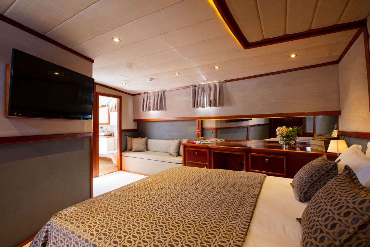 Cabin on Premium, a Gulet Motor sailer yacht at Fethiye, Turkey