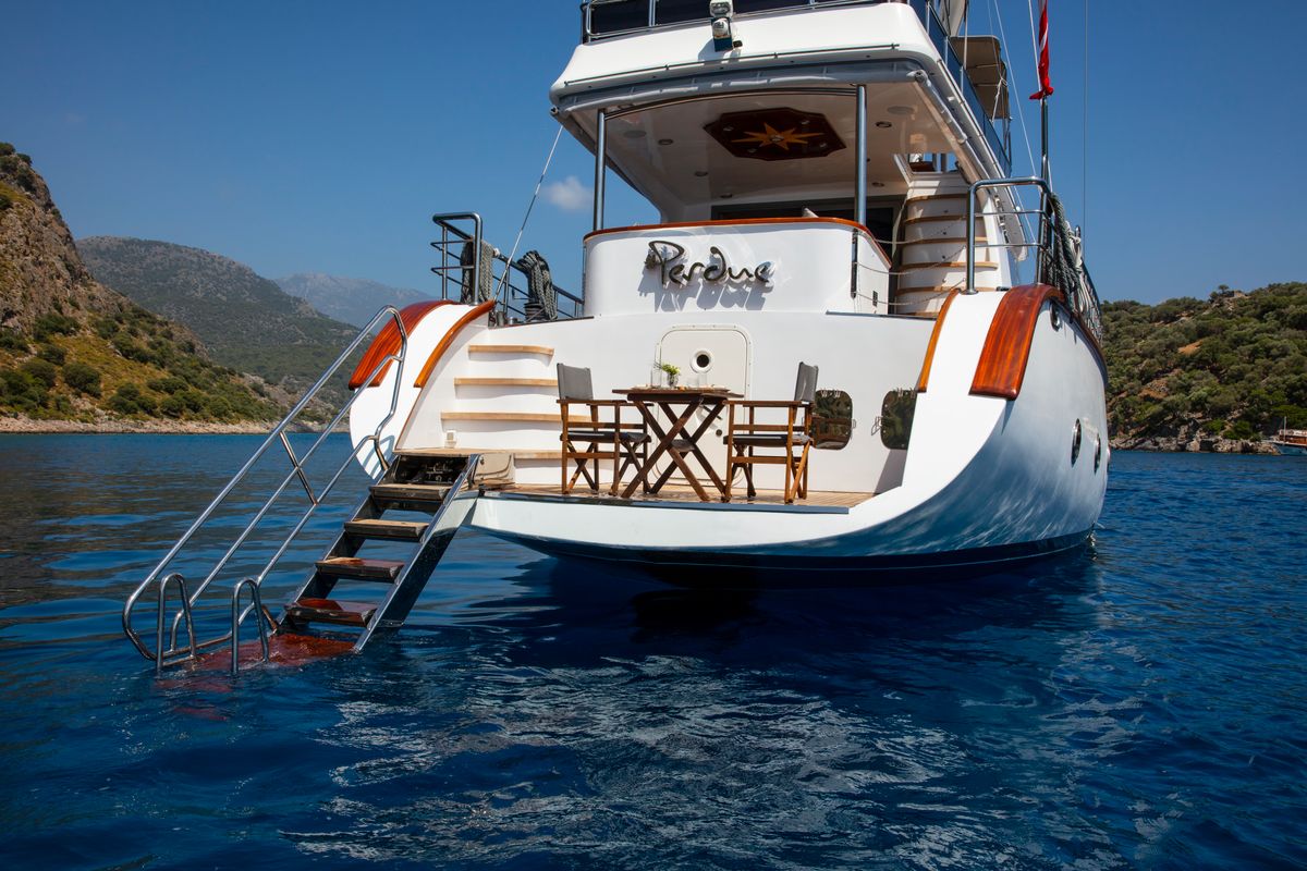 Exterior view of Premium, a Gulet Motor sailer yacht at Fethiye, Turkey