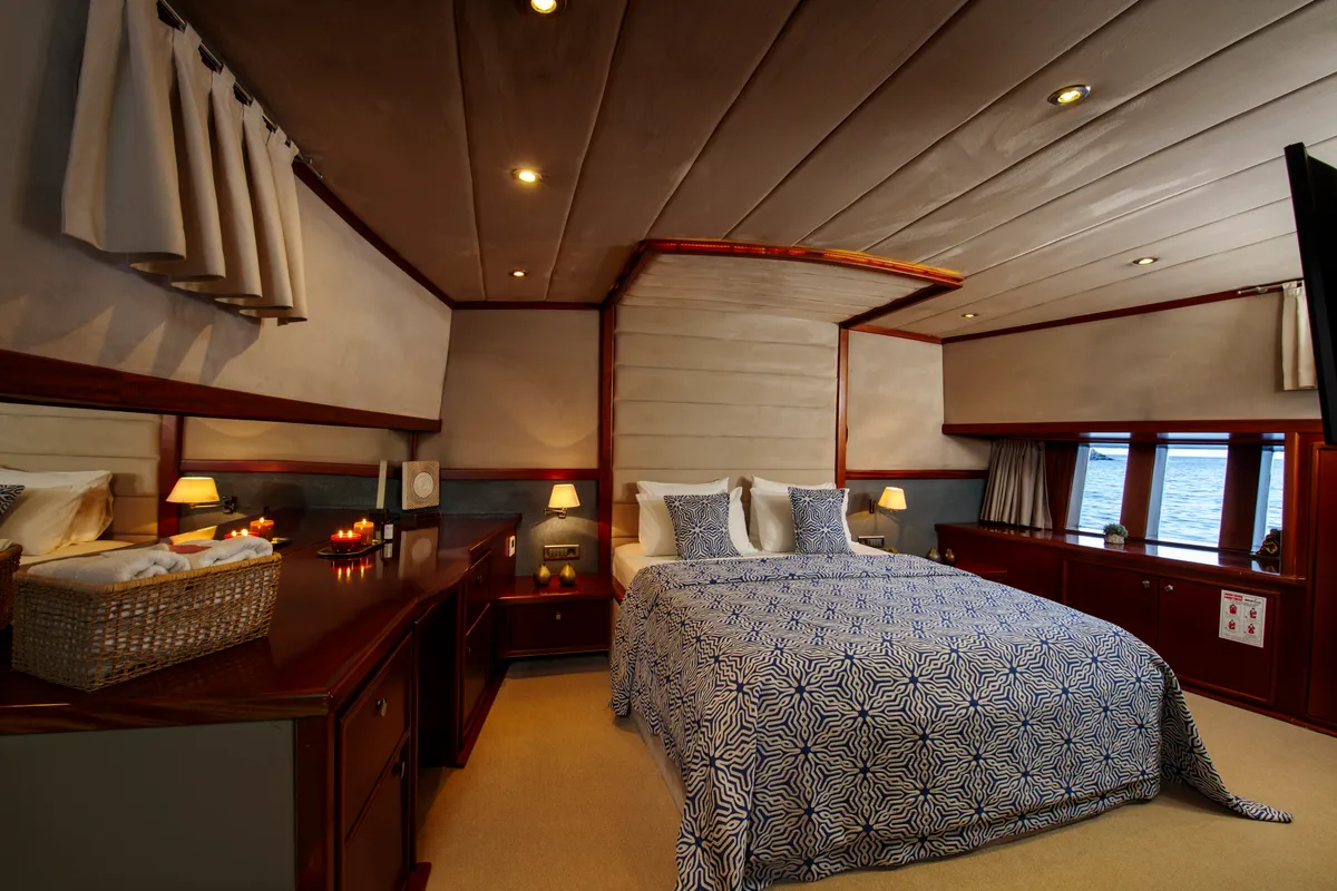 Cabin on Premium, a Gulet Motor sailer yacht at Fethiye, Turkey