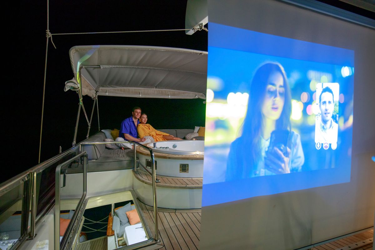 Deck of Premium, a Gulet Motor sailer yacht at Fethiye, Turkey