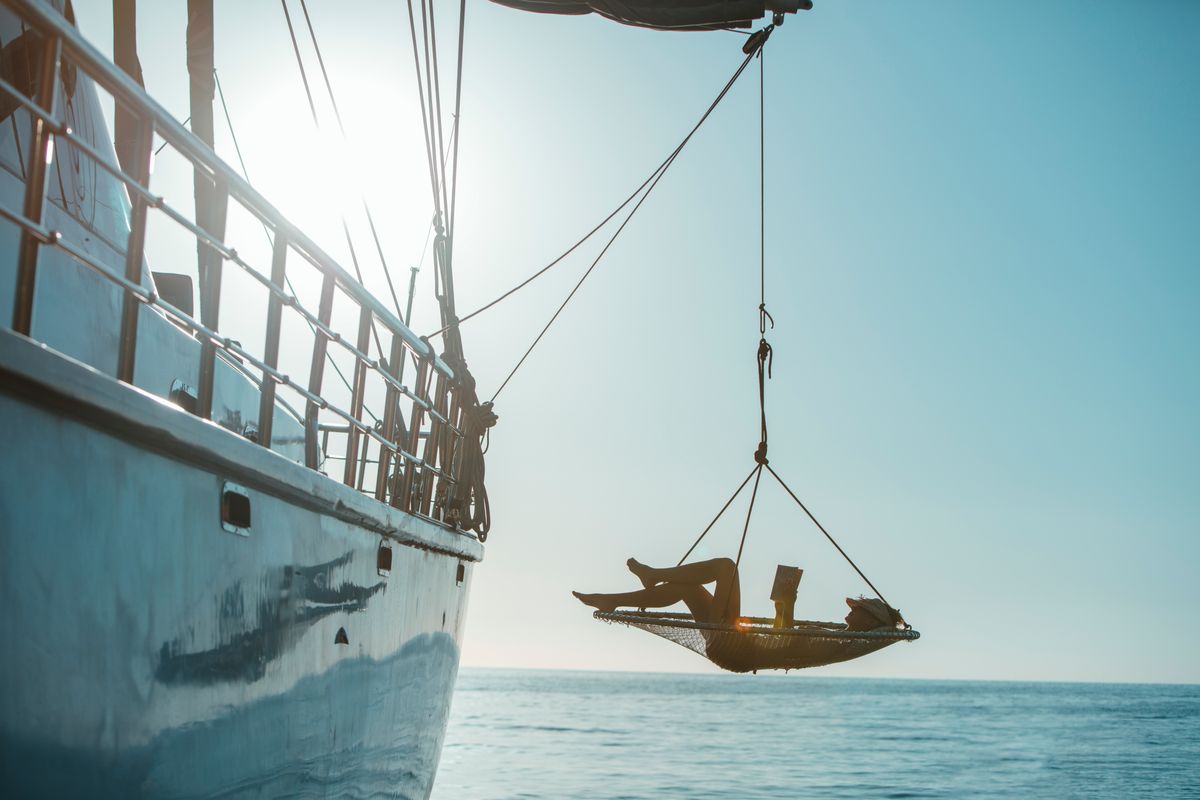 Deck of Premium, a Gulet Motor sailer yacht at Fethiye, Turkey