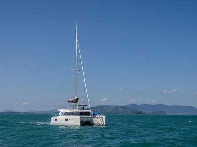Exterior view of Cloud Dancer, a Lagoon 42 catamaran at Pa Khlok, Thailand