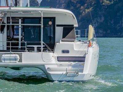 Deck of Cloud Dancer, a Lagoon 42 catamaran at Pa Khlok, Thailand