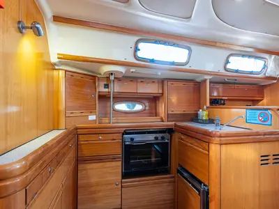 Galley of Canelupo, a Bavaria 50 Cruiser sailboat at Punat, Croatia