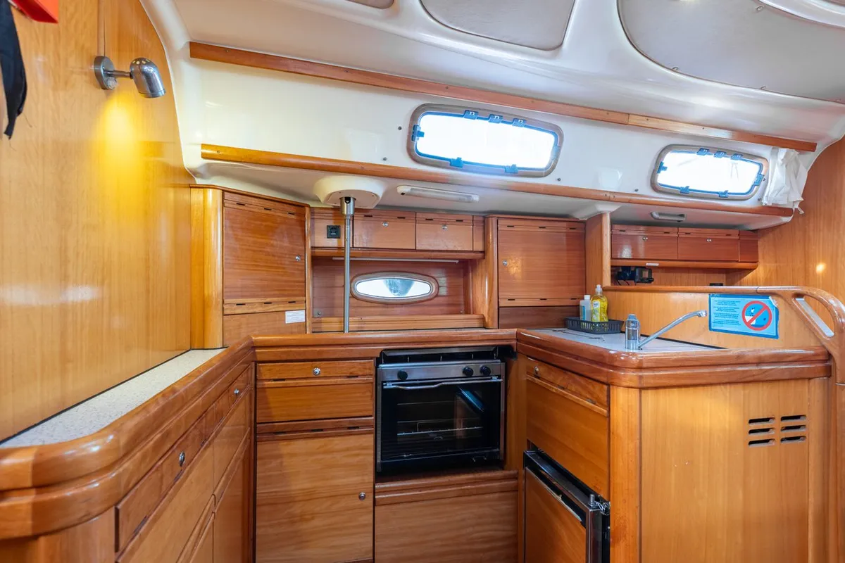 Galley of Canelupo, a Bavaria 50 Cruiser sailboat at Punat, Croatia