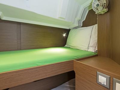 Cabin on Salty Kiss, a Beneteau Oceanis 46.1 sailboat at Kos, Greece