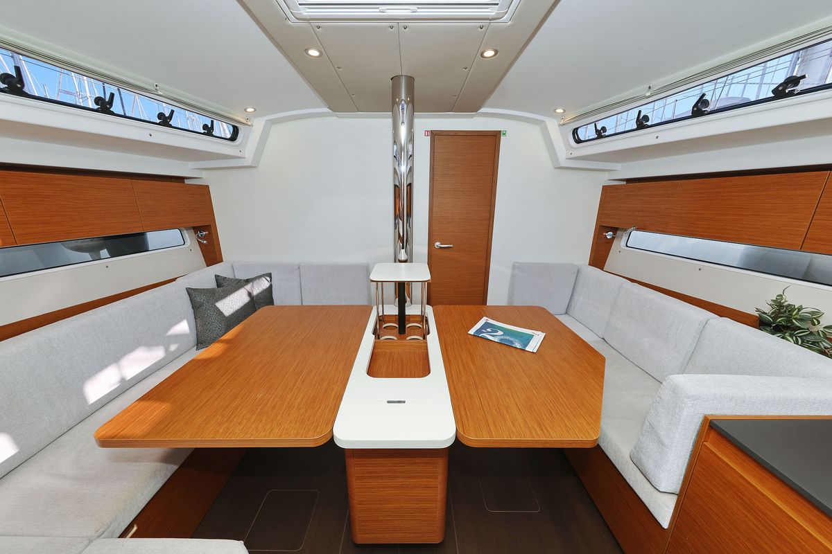 Salon of Bela, a Hanse Yachts Hanse 410 sailboat at Grad Biograd na Moru, Croatia