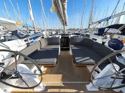 Deck of Bela, a Hanse Yachts Hanse 410 sailboat at Grad Biograd na Moru, Croatia