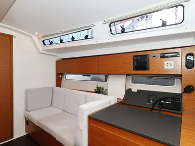 Salon of Bela, a Hanse Yachts Hanse 410 sailboat at Grad Biograd na Moru, Croatia