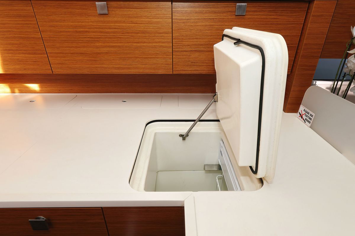 Galley of Bela, a Hanse Yachts Hanse 410 sailboat at Grad Biograd na Moru, Croatia
