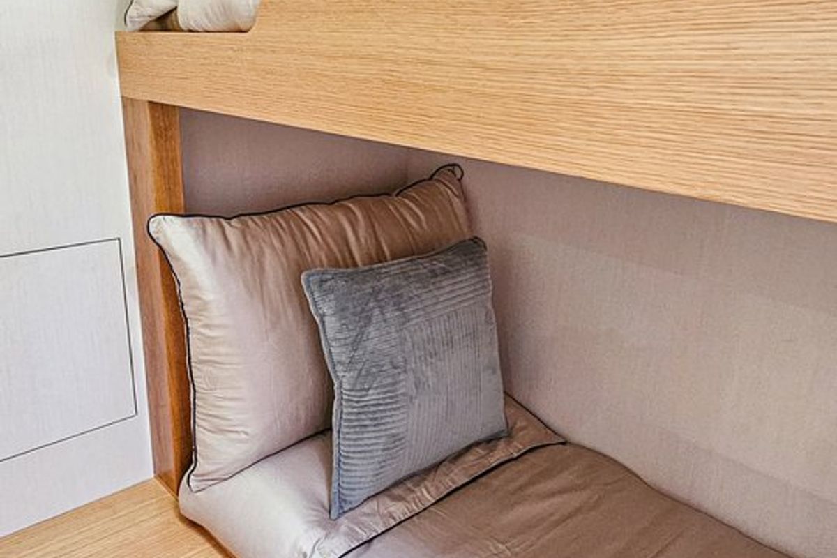 Cabin on October, a Mazarin Yachts Mazarin 55 catamaran at Seget Donji, Croatia