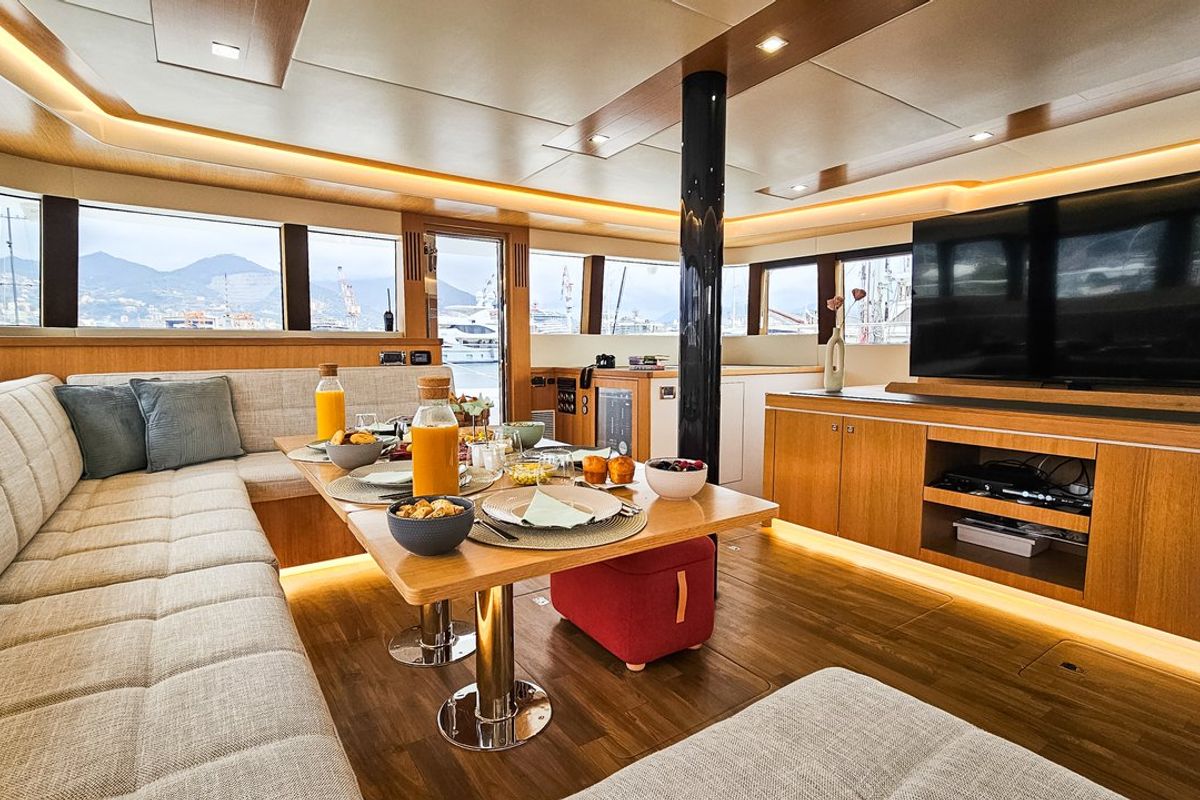 Salon of October, a Mazarin Yachts Mazarin 55 catamaran at Seget Donji, Croatia