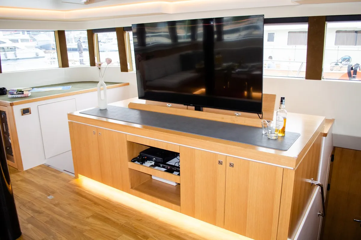 Salon of October, a Mazarin Yachts Mazarin 55 catamaran at Seget Donji, Croatia