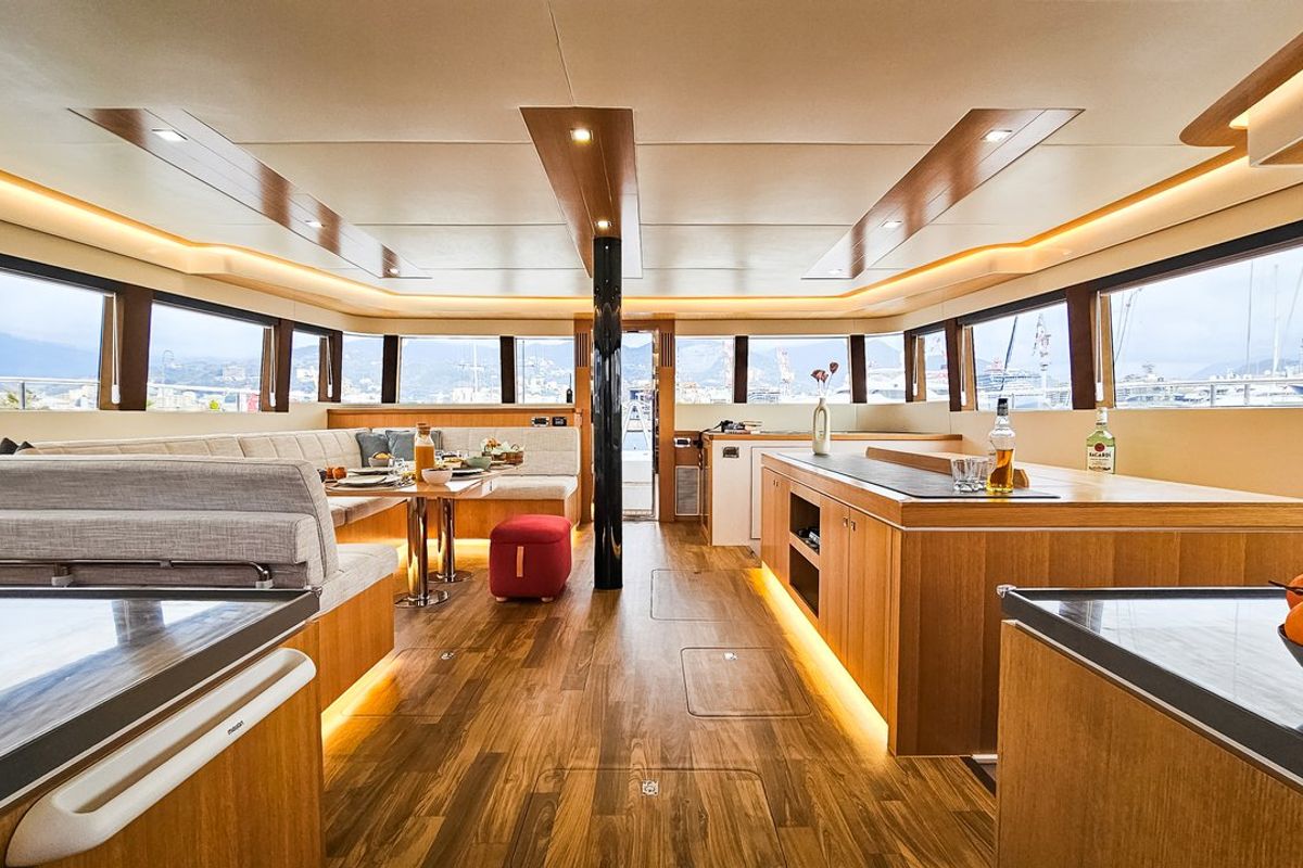 Salon of October, a Mazarin Yachts Mazarin 55 catamaran at Seget Donji, Croatia