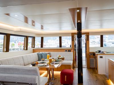 Galley of October, a Mazarin Yachts Mazarin 55 catamaran at Seget Donji, Croatia