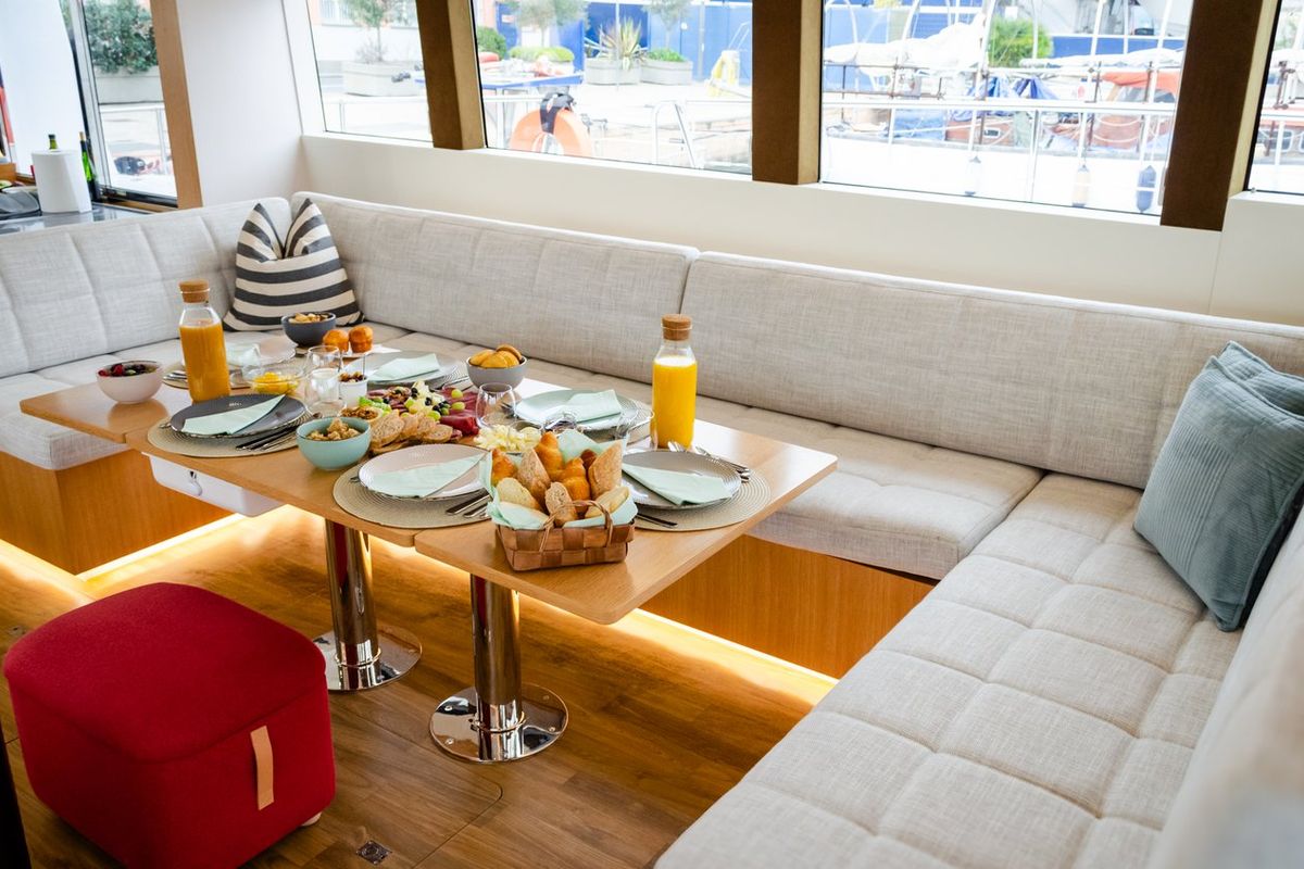 Salon of October, a Mazarin Yachts Mazarin 55 catamaran at Seget Donji, Croatia