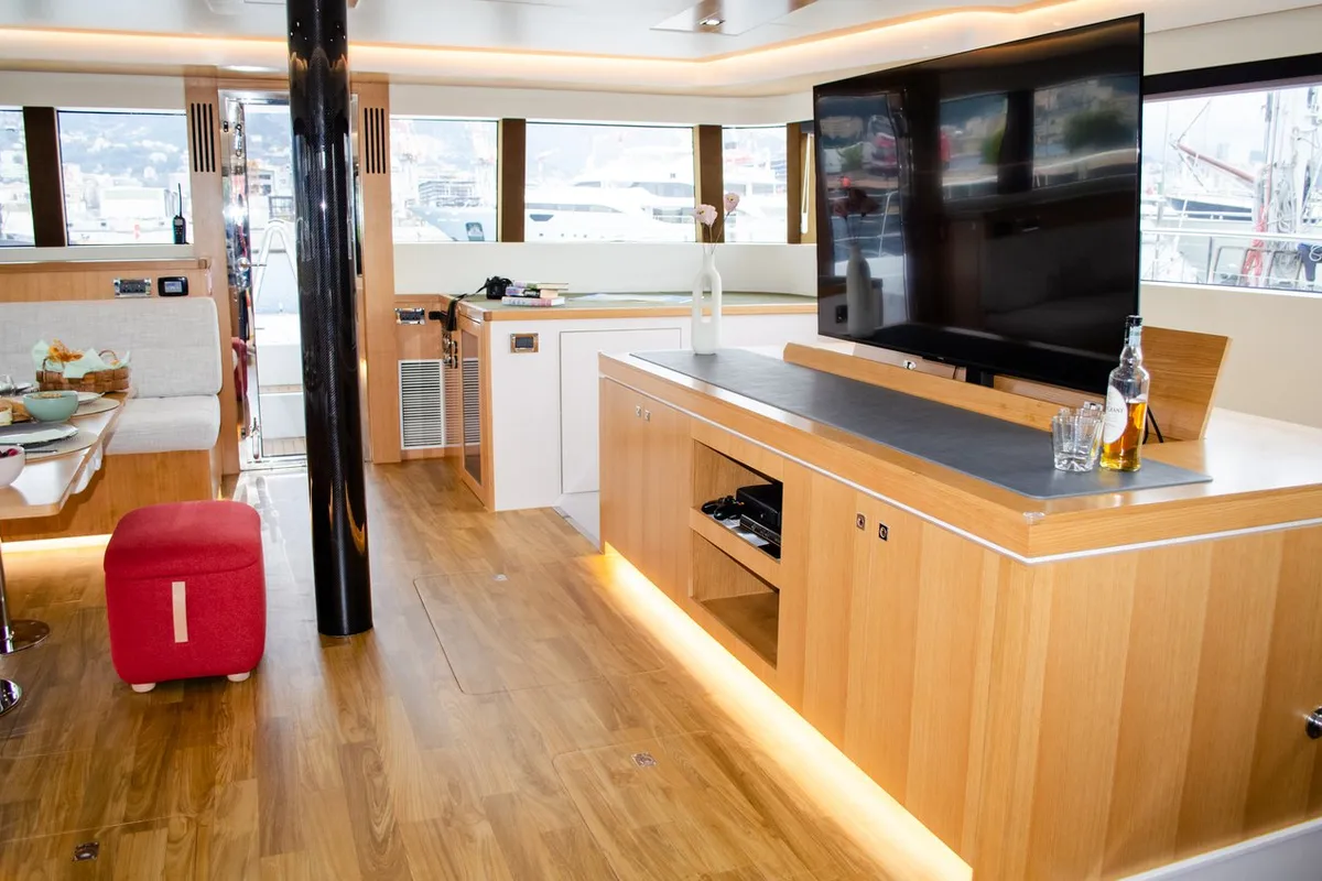 Salon of October, a Mazarin Yachts Mazarin 55 catamaran at Seget Donji, Croatia