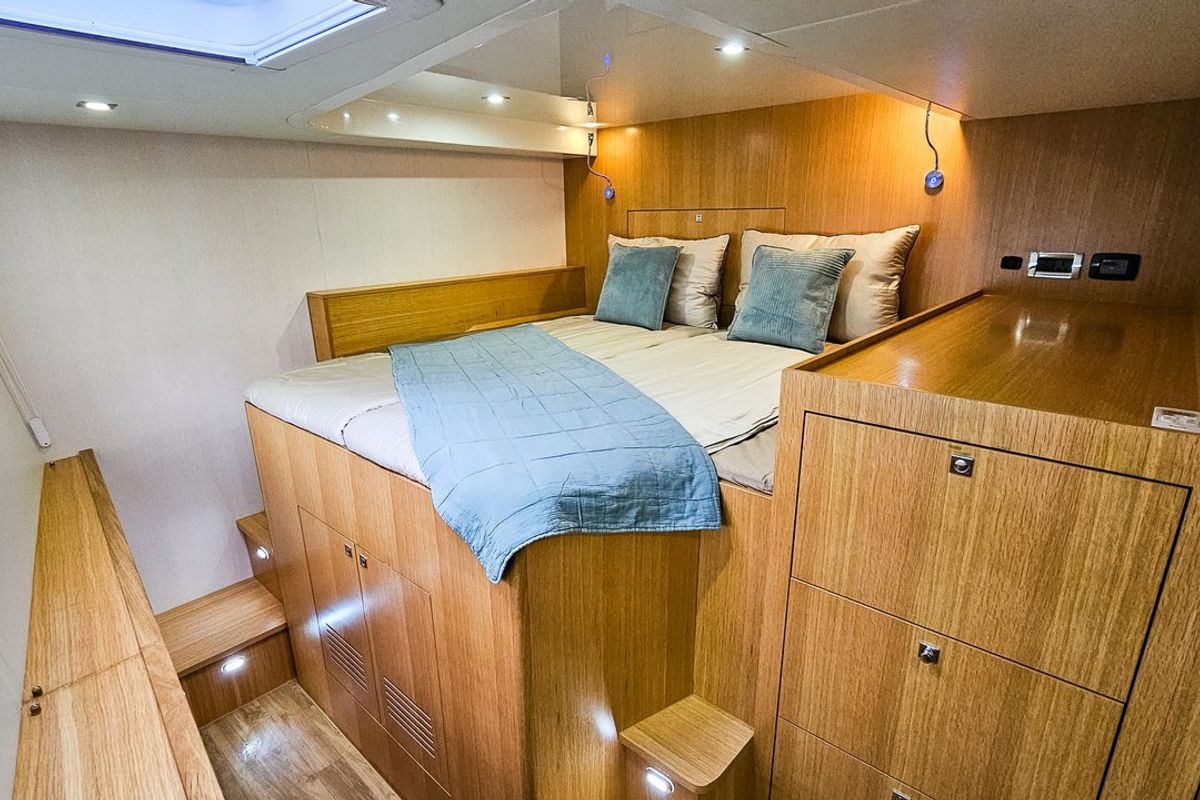 Cabin on October, a Mazarin Yachts Mazarin 55 catamaran at Seget Donji, Croatia