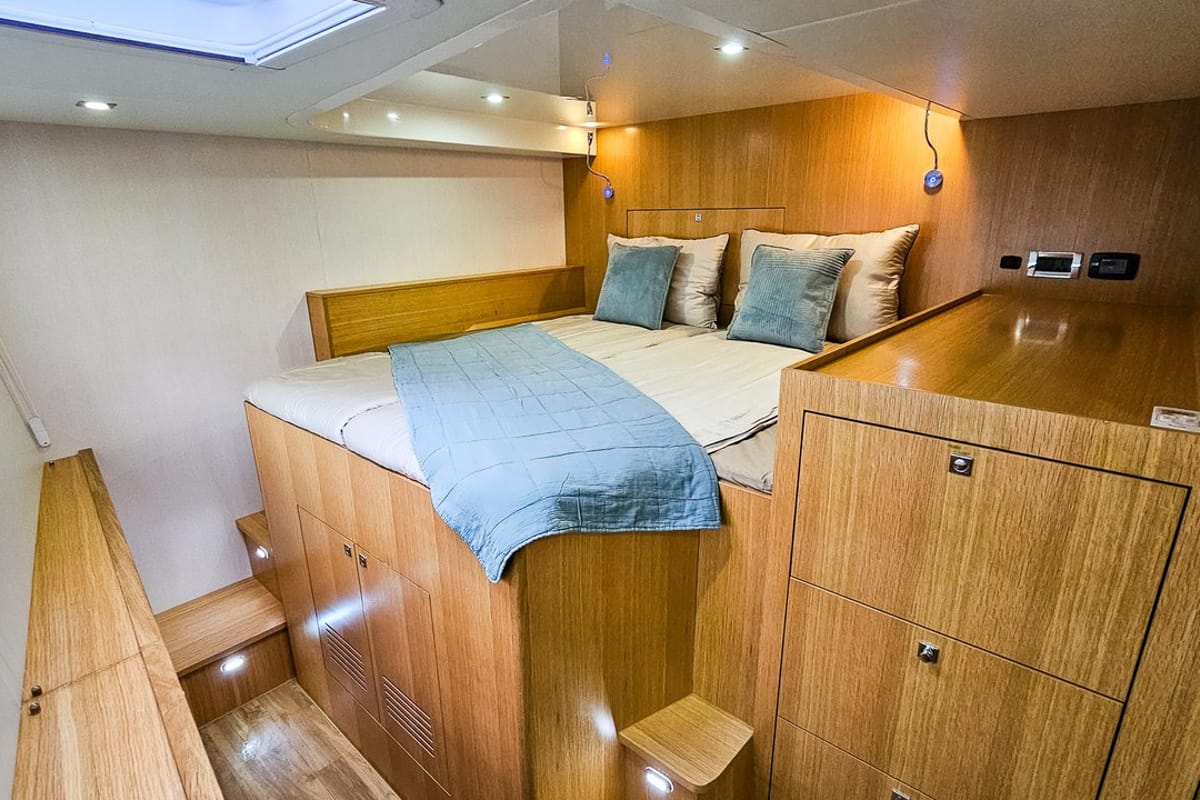Cabin on October, a Mazarin Yachts Mazarin 55 catamaran at Seget Donji, Croatia