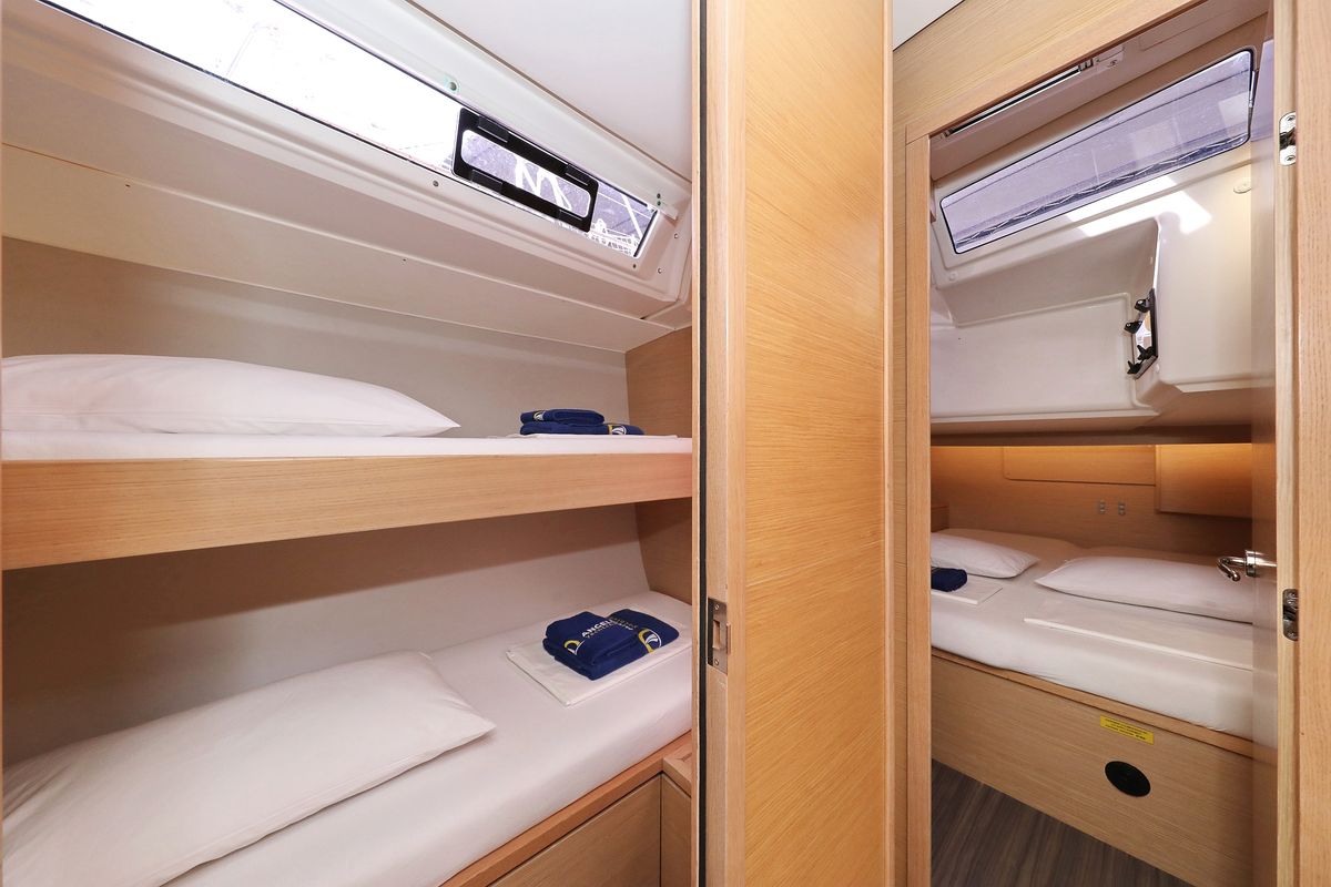 Cabin on Cupid, a Dufour 470 sailboat at Općina Sukošan, Croatia