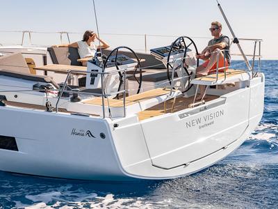 Cockpit of Invalid, a Hanse Yachts Hanse 460 sailboat at Grad Biograd na Moru, Croatia