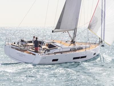 Exterior view of Invalid, a Hanse Yachts Hanse 460 sailboat at Grad Biograd na Moru, Croatia