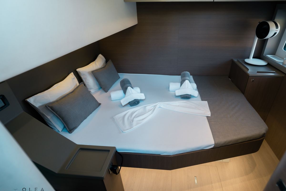 Cabin on Olea, a Bali 4.8 catamaran at Municipal Unit of Lefkada, Greece