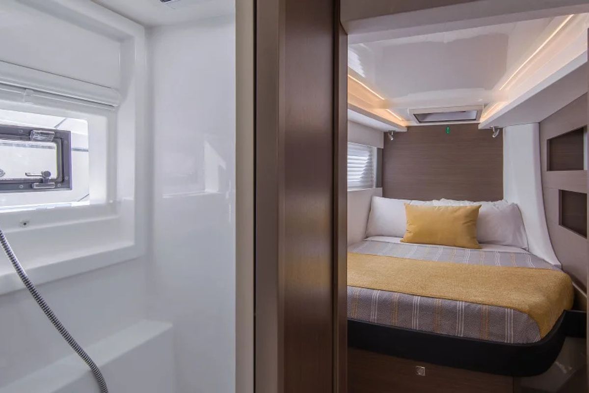 Head on Invalid, a Leopard 42 catamaran at Road Town, British Virgin Islands