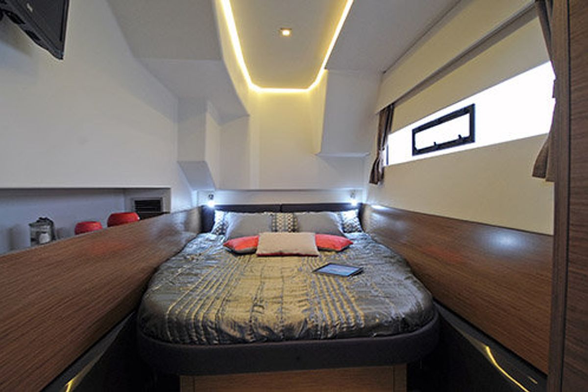 Cabin on Dream Star, a Fountaine Pajot MY37 catamaran at Primošten, Croatia