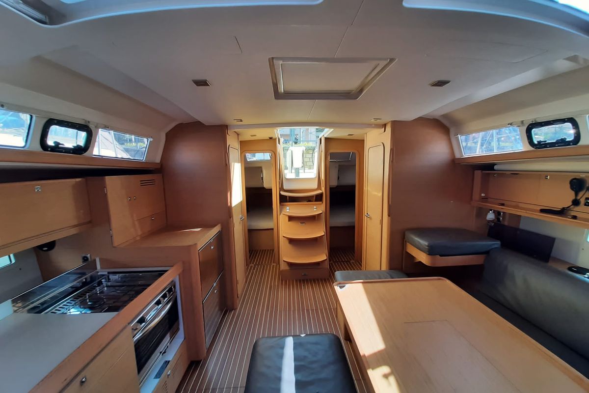 Galley of Genny, a Dufour 460 Grand Large sailboat at Olbia, Italy