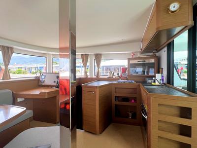 Galley of Love Hunter, a Lagoon 42 catamaran at Grad Kaštela, Croatia