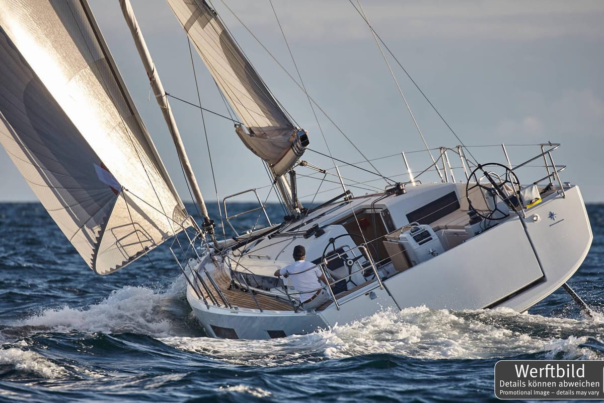 Exterior view of Kiwi, a Jeanneau Sun Odyssey 440 sailboat at Grad Biograd na Moru, Croatia