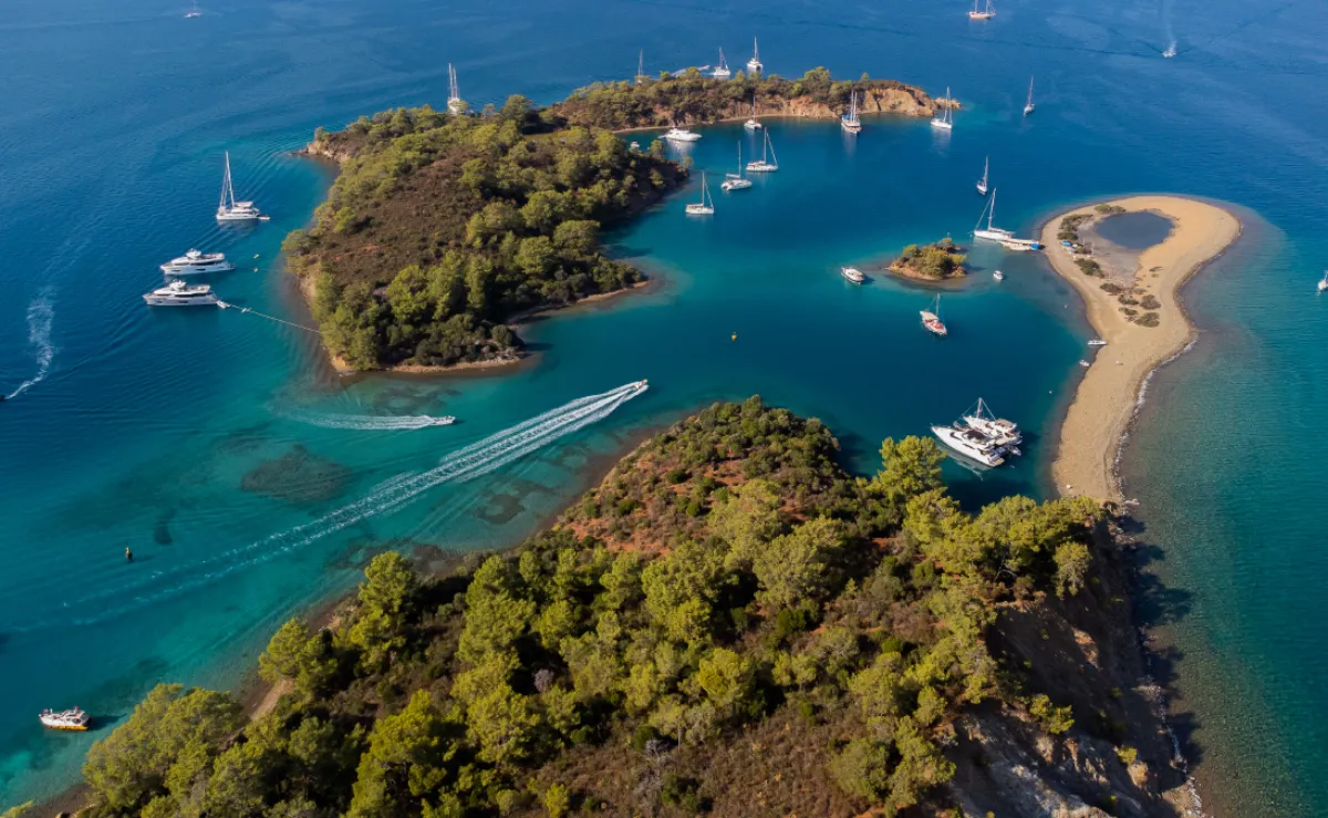 Exterior view of ProntoSail, a Aventura Catamarans Aventura 37 catamaran at Fethiye, Turkey