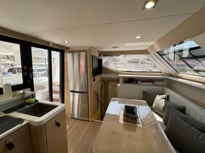 Galley of ProntoSail, a Aventura Catamarans Aventura 37 catamaran at Fethiye, Turkey